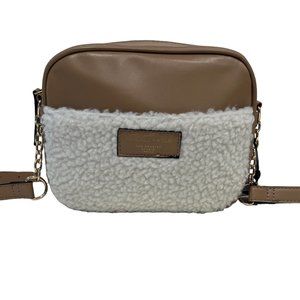 Kendall & Kylie SM Crossbody Bag - Tan/Ivory Shearling - NWT